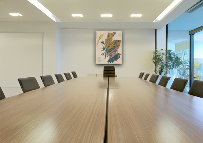 Mounted Maps 5, William Smith 1815 geological map of England and Wales with part of Scotland, Size 133 cm x 93 cm £270 + VAT